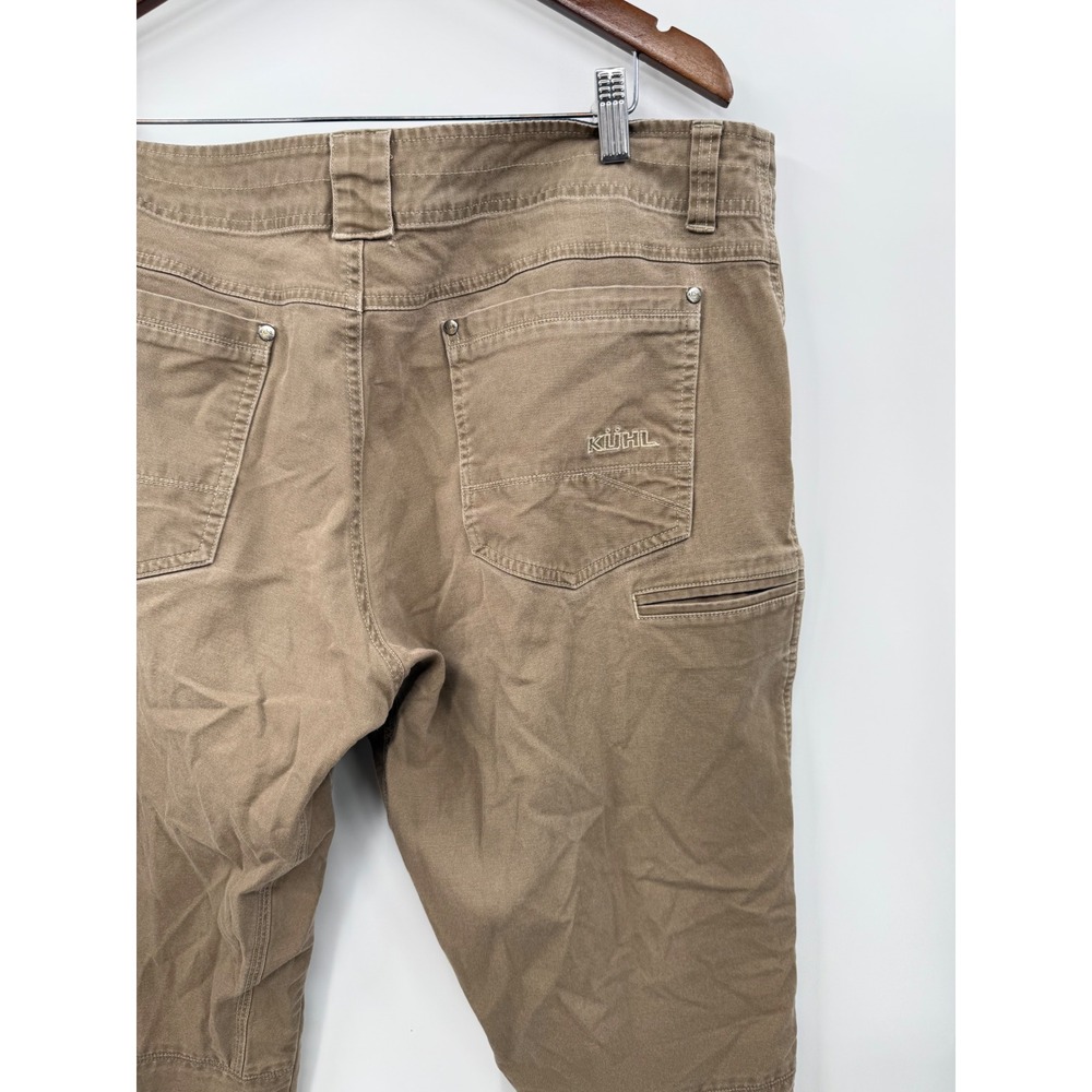 Kuhl 38x32 Rydr Pants Mens Khaki Tan Articulated Knee Canvas Workwear Hiking - Picture 9 of 10
